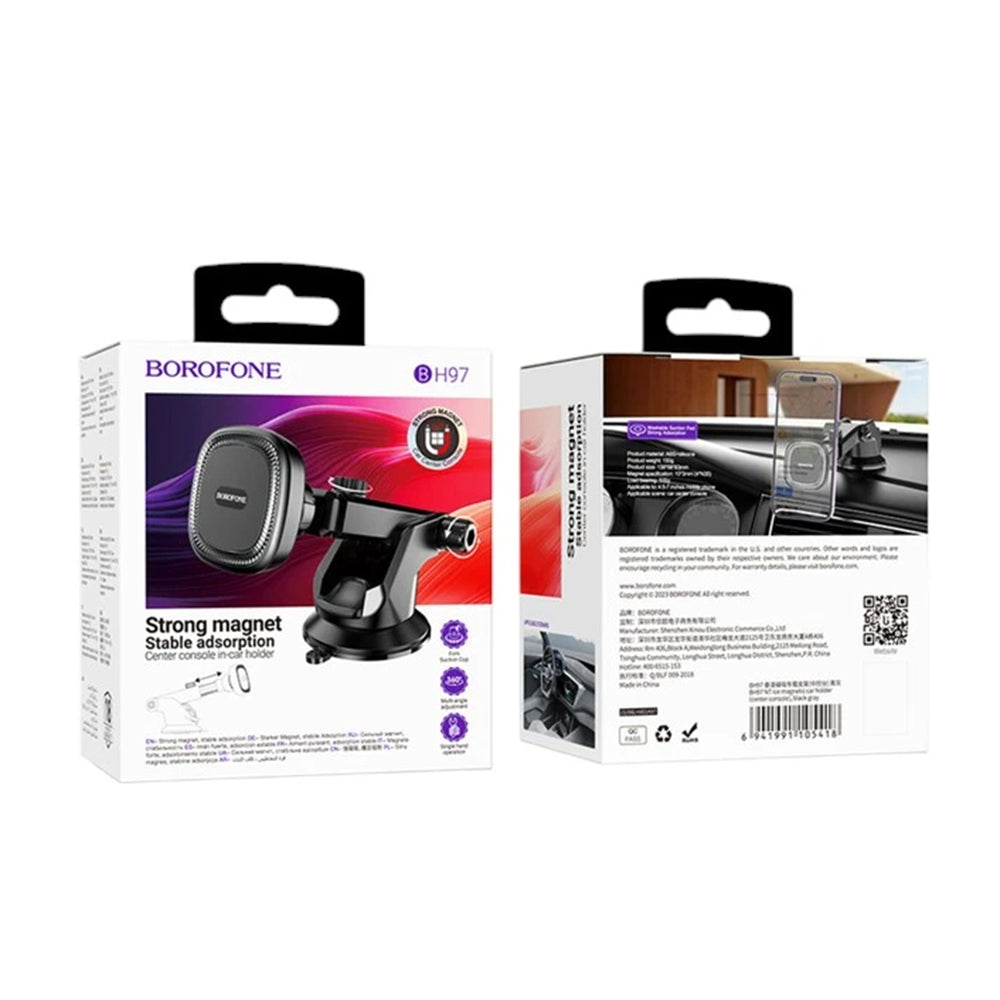 Magnetický Auto Držiak Borofone BH97 Ice, Univerzálny, Čierny