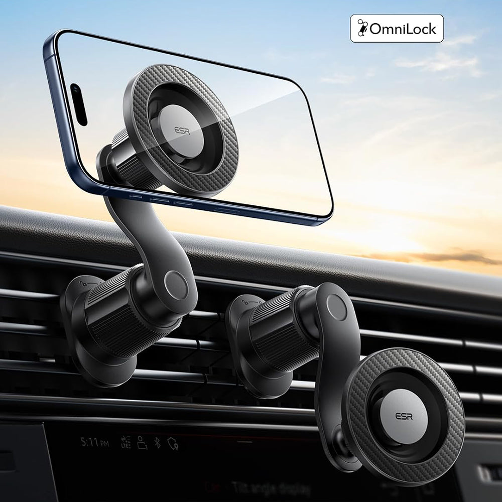 Magnetický auto držiak ESR OmniLock Vent, Univerzálny, Čierny