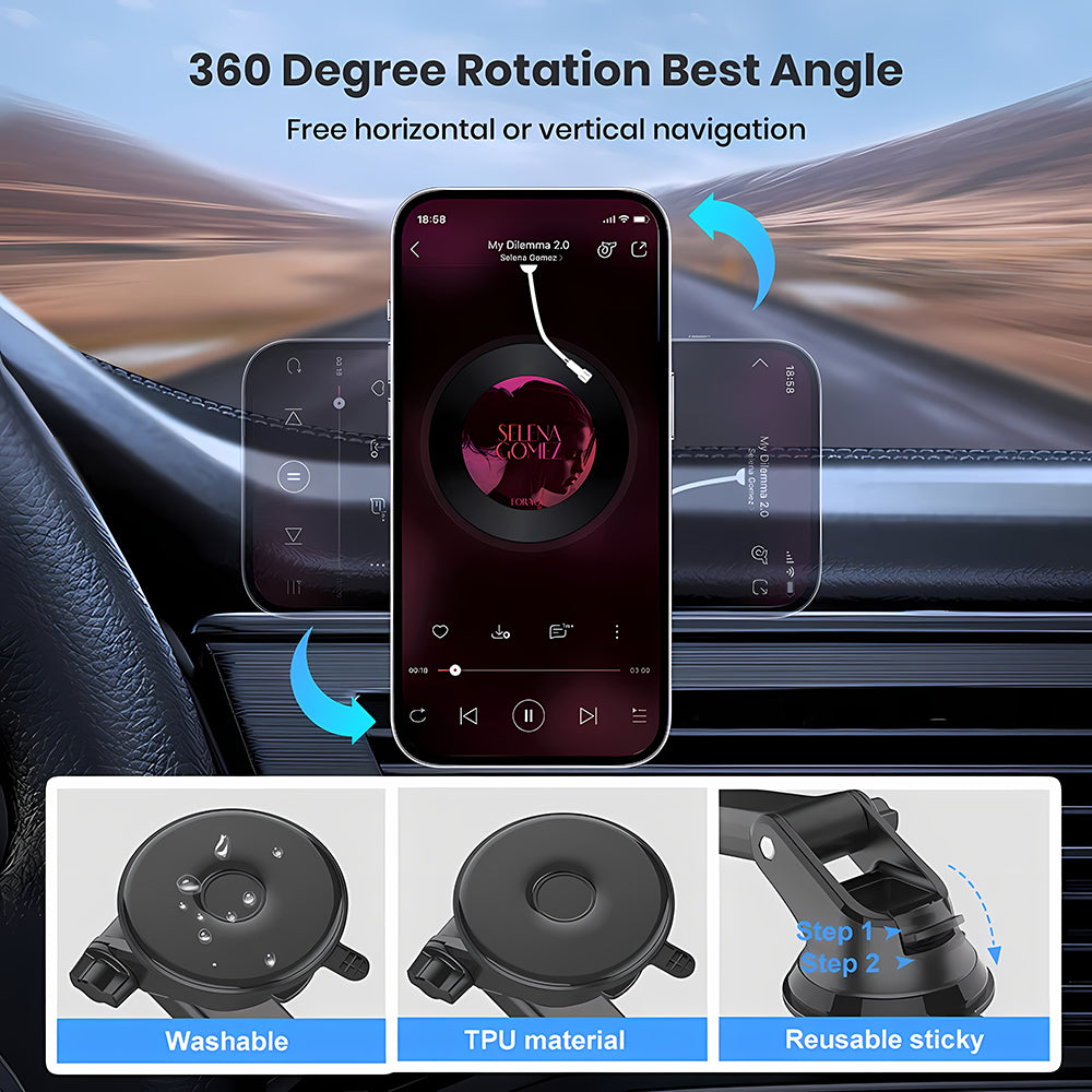 Magnetický Auto Držiak Techsuit S12, Univerzálny, Čierny