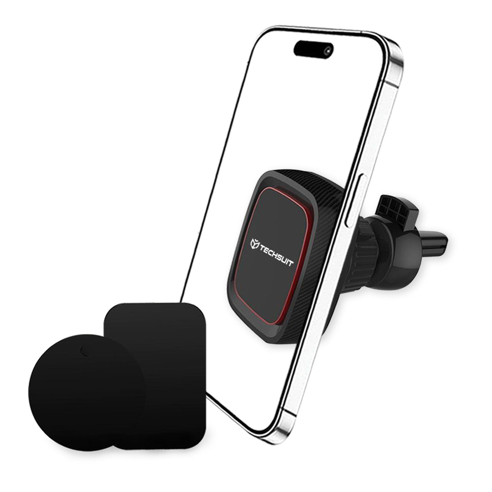 Magnetický auto držiak Techsuit S5, Univerzálny, Čierno-červený