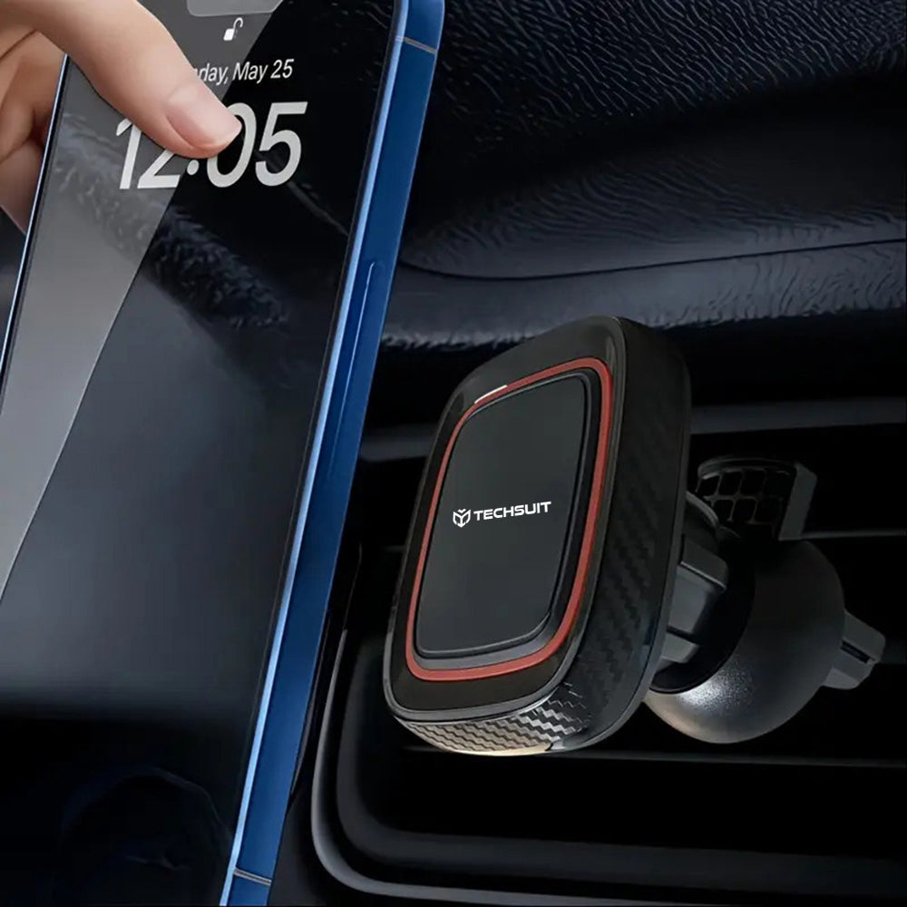 Magnetický auto držiak Techsuit S5, Univerzálny, Čierno-červený
