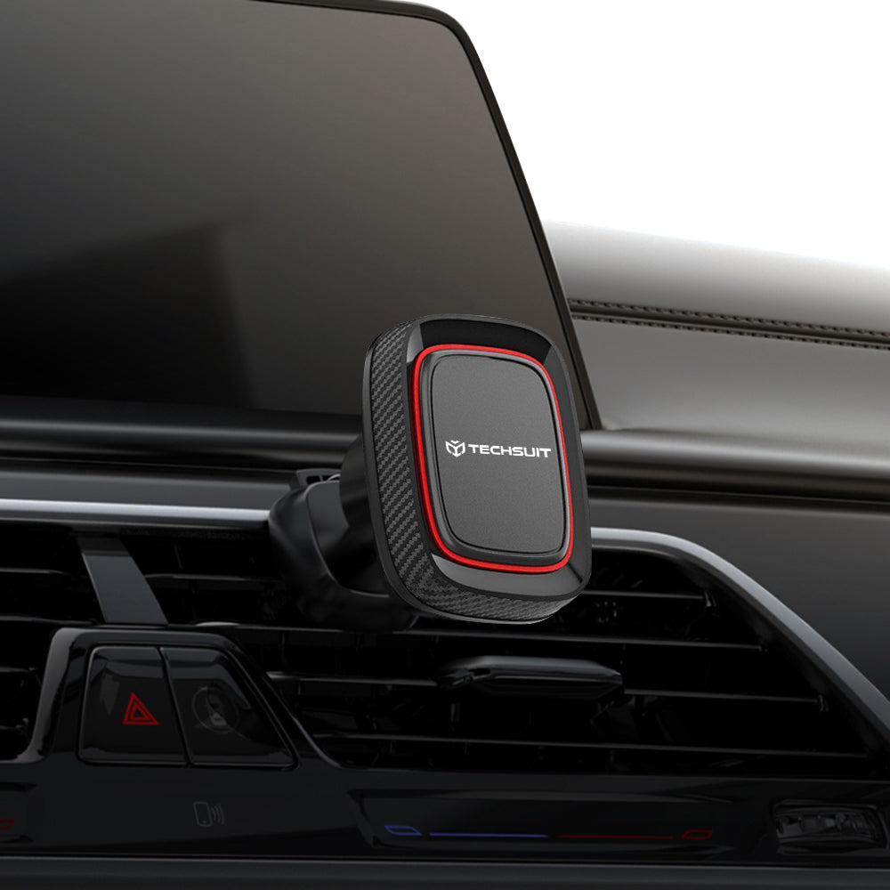 Magnetický auto držiak Techsuit S5, Univerzálny, Čierno-červený