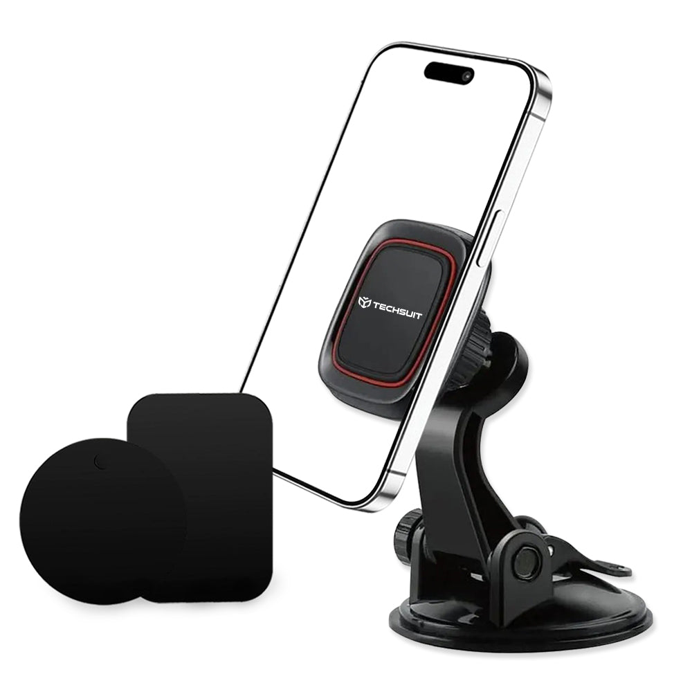 Magnetický Auto Držiak Techsuit S6, Univerzálny, Čierno Červený