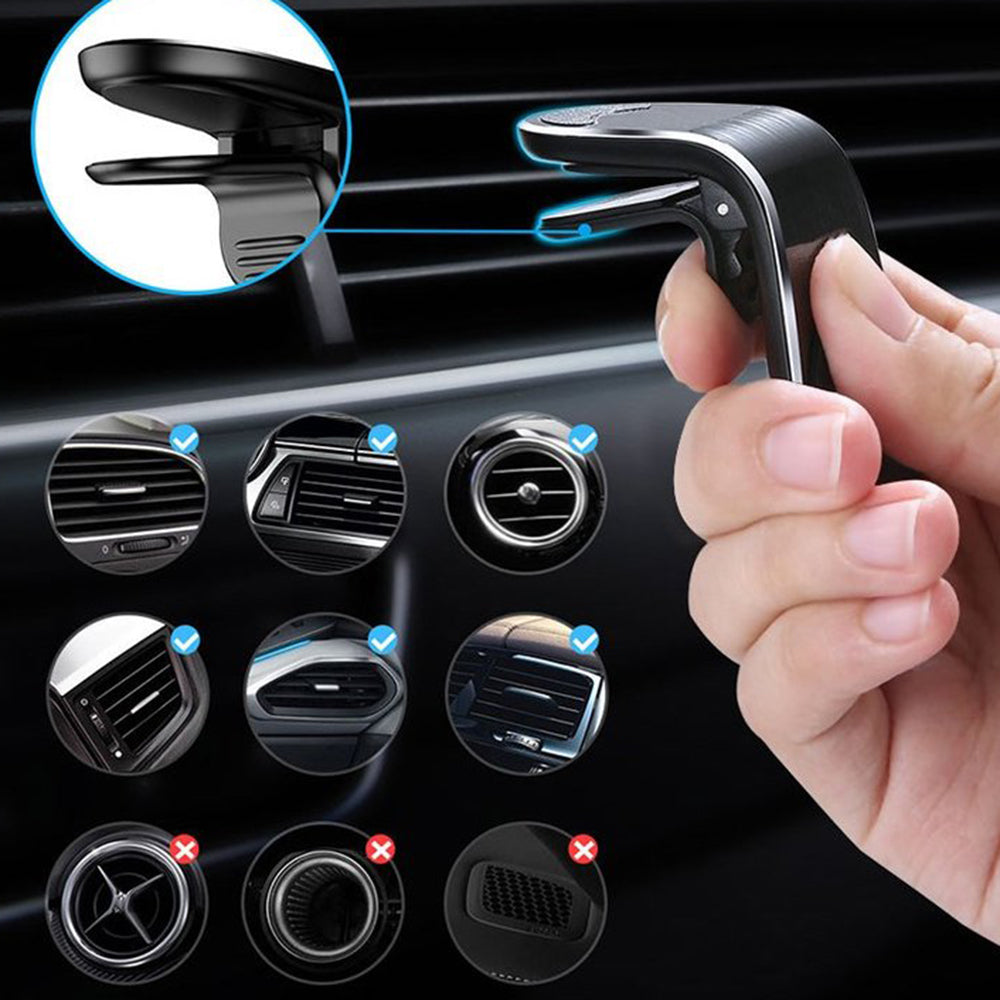 Magnetický auto držiak Techsuit S7, Univerzálny, Strieborný