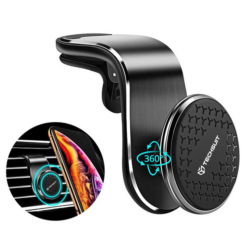 Magnetický auto držiak Techsuit S8, Univerzálny, Strieborný