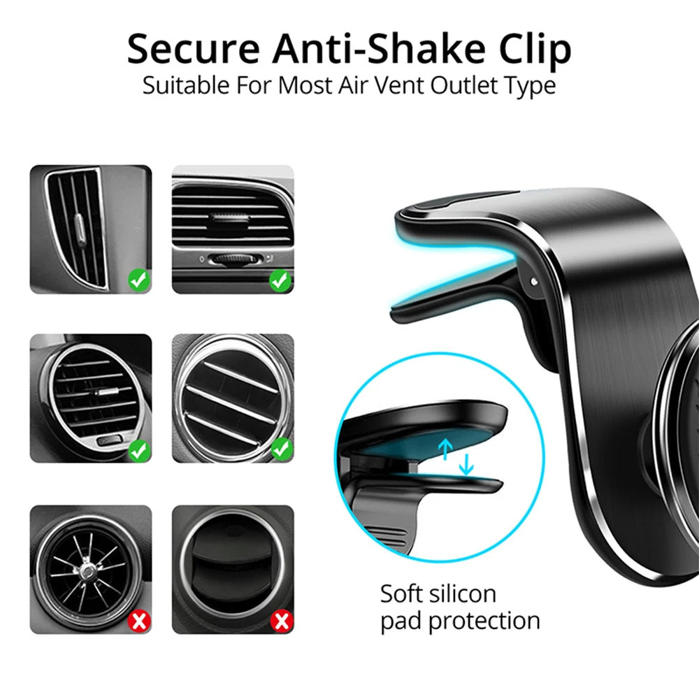 Magnetický auto držiak Techsuit S8, Univerzálny, Strieborný
