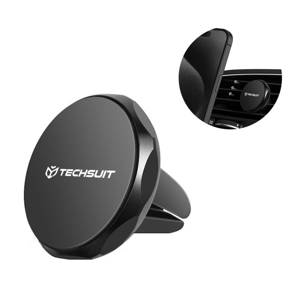 Magnetický držiak do auta Techsuit S9, Univerzálny, Strieborný