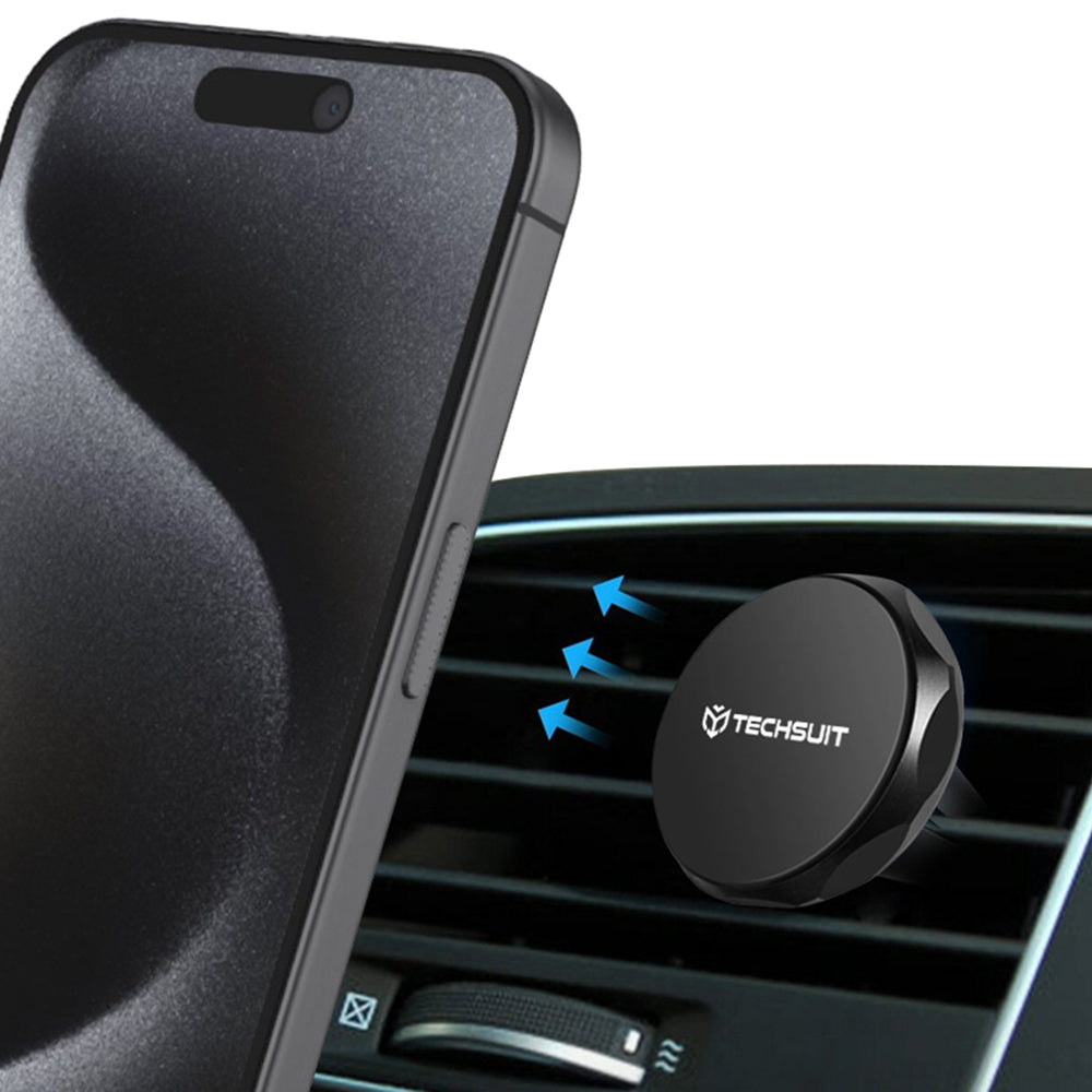 Magnetický držiak do auta Techsuit S9, Univerzálny, Strieborný