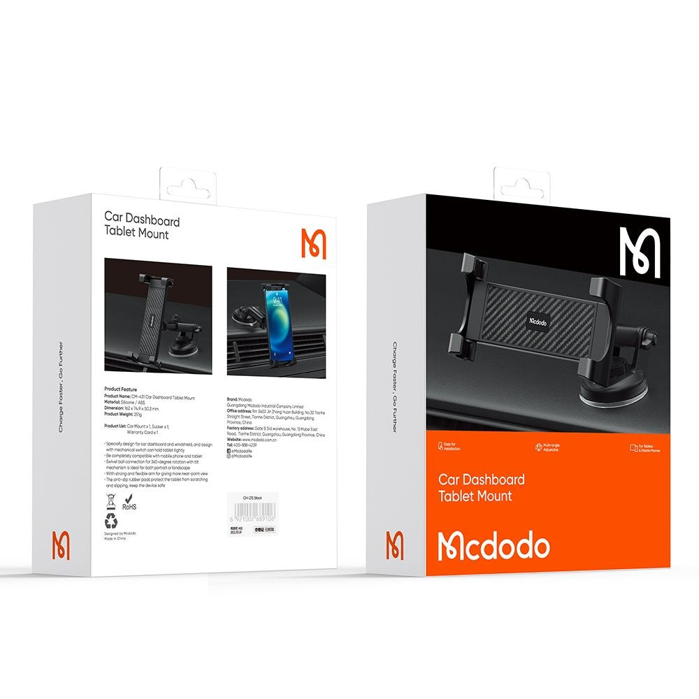 Auto držiak McDodo CM-4310 pre Telefón / Tablet, 4.7inch - 12.9inch, Čierny
