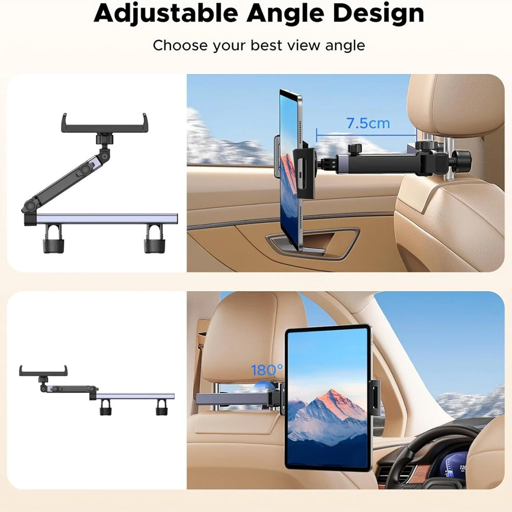 Auto držiak na opierku hlavy UGREEN LP904 (55443) pre Telefón / Tablet, 4.7inch - 9.8inch, Čierny
