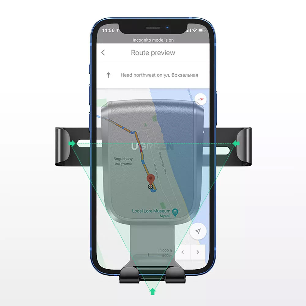 Auto držiak UGREEN Gravity LP200, Univerzálny, Čierny