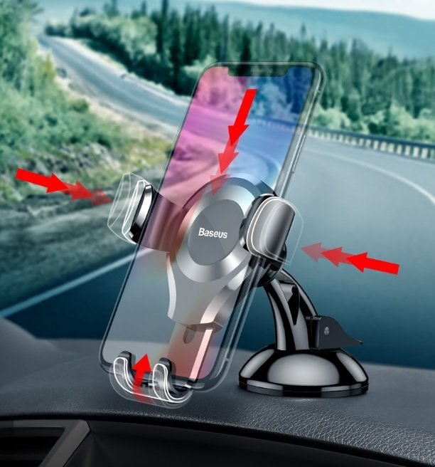 Auto držiak Baseus Osculum Gravity, Univerzálny, SUYL-XP01 Čierny