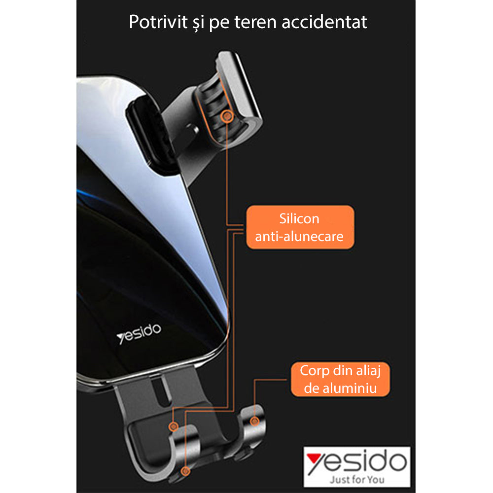 Auto držiak Yesido C87, Univerzálny, Čierny