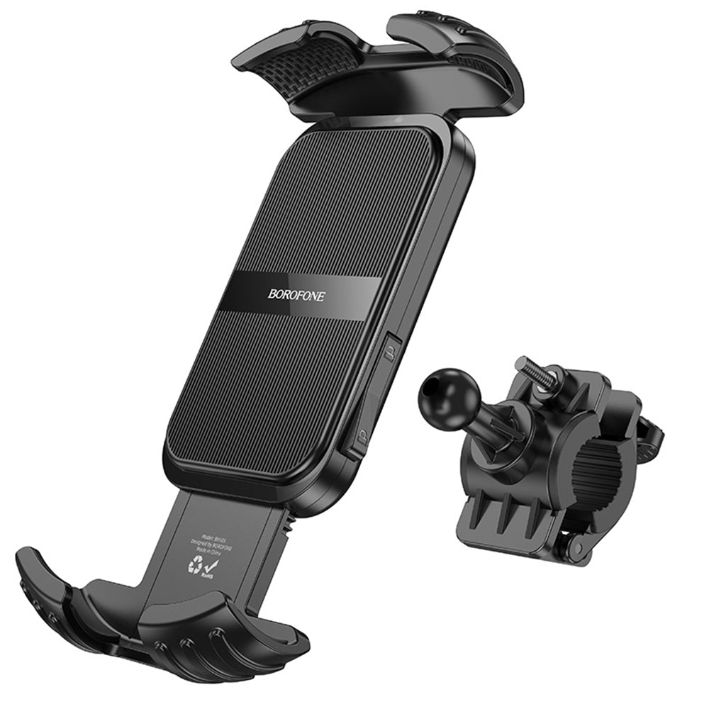 Držiak na bicykel motocykel Borofone BH105 Basalt, 4.7inch - 7inch, čierny