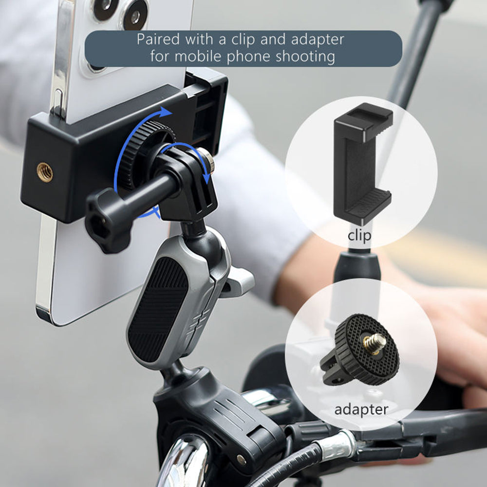 Držiak na bicykel pre športovú kameru Techsuit JX-008 pre GoPro, sivý