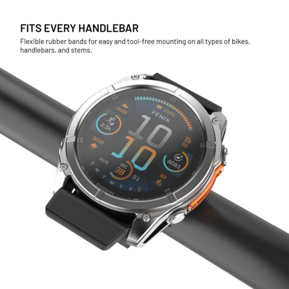 Držiak na bicykel Fixed pre Garmin Watch 22mm / Edge Computer, Čierny