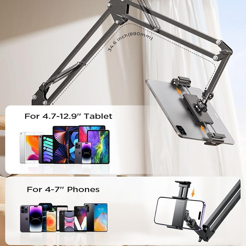 Stojan na stôl Lisen pre telefón / tablet, 4.7inch - 12.9inch, čierny YL0223060007