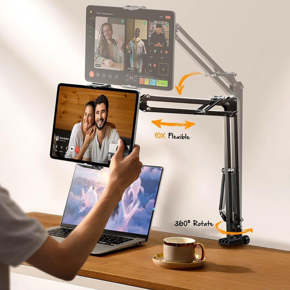 Stojan na stôl Lisen pre telefón / tablet, 4.7inch - 12.9inch, čierny YL0223060007