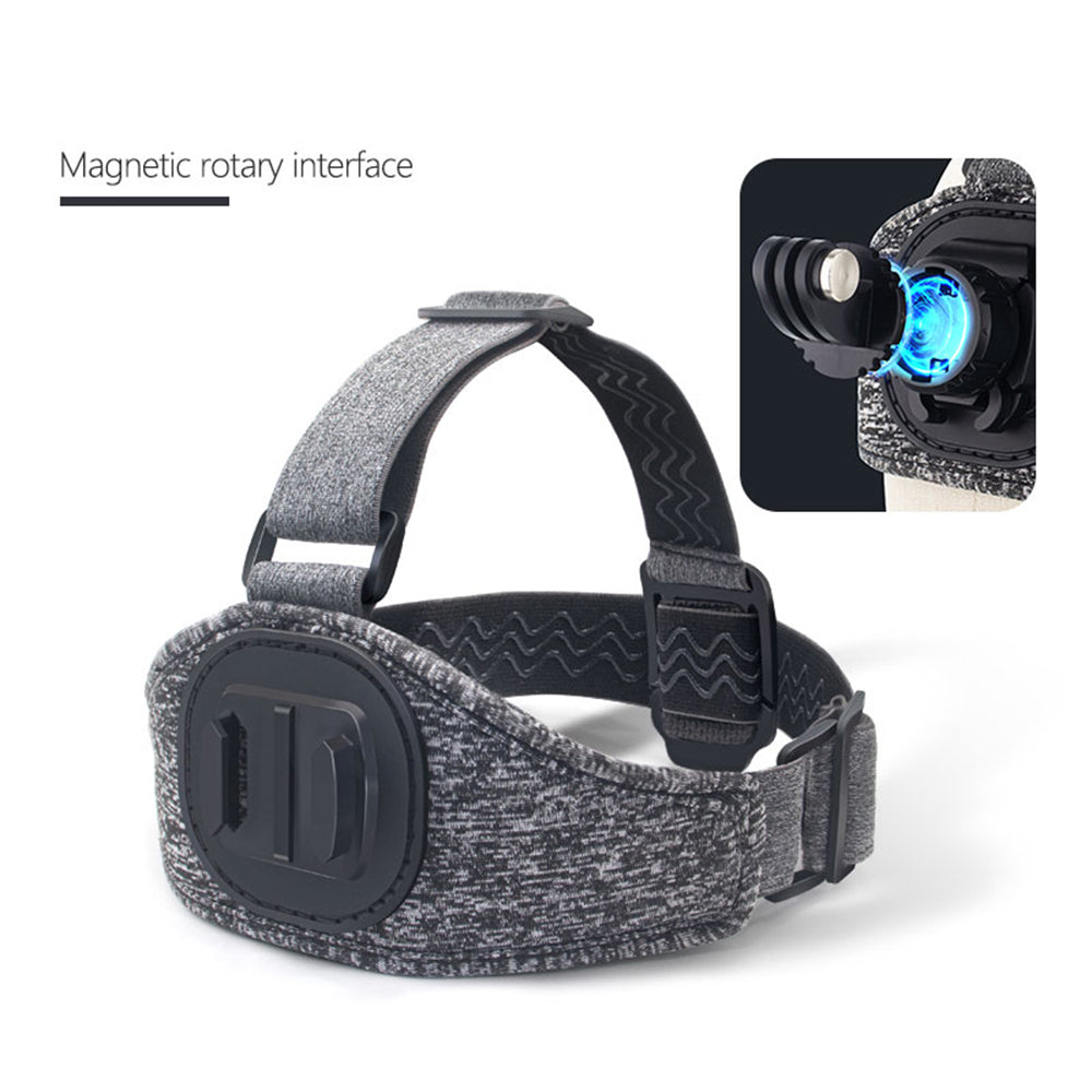 Športový držiak na hlavu Techsuit JX-003 pre GoPro Series, Sivý