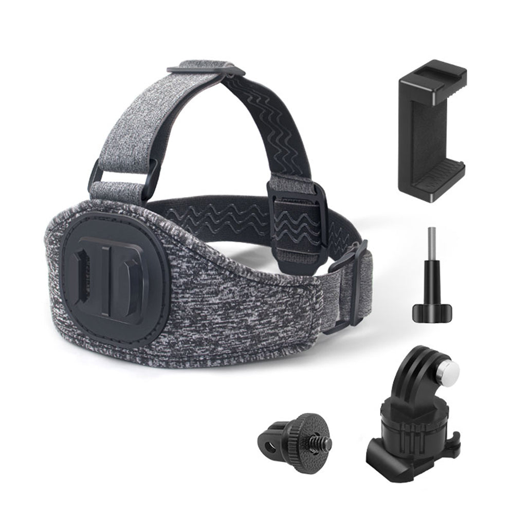 Športový držiak na hlavu Techsuit JX-003 pre GoPro Series, Sivý