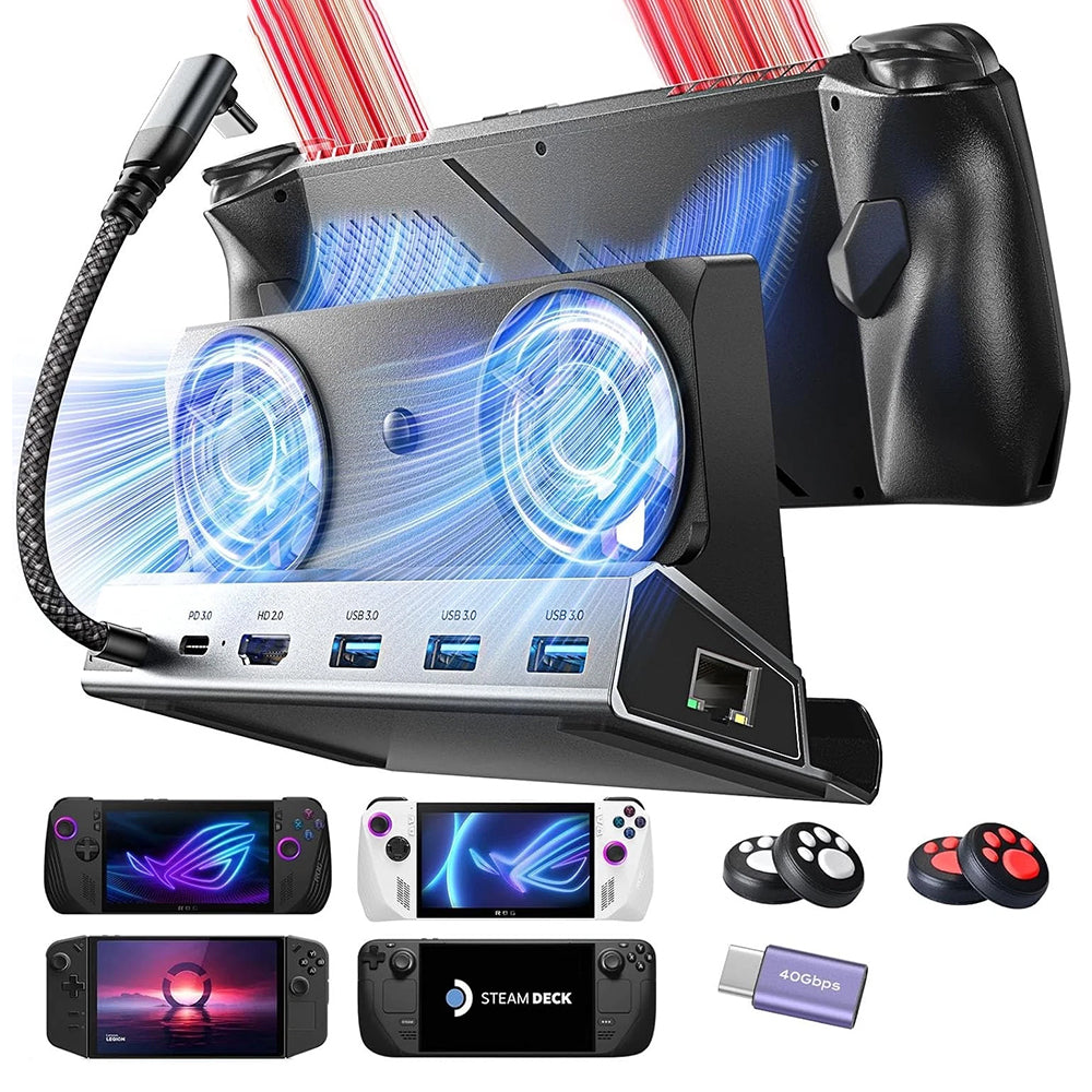 Hub Suport s chladičom Lisen S1 pre konzolu ROG / Lenovo / Razer / Aya / Logitech / Onexplayer Series, Čierny YL0423110005