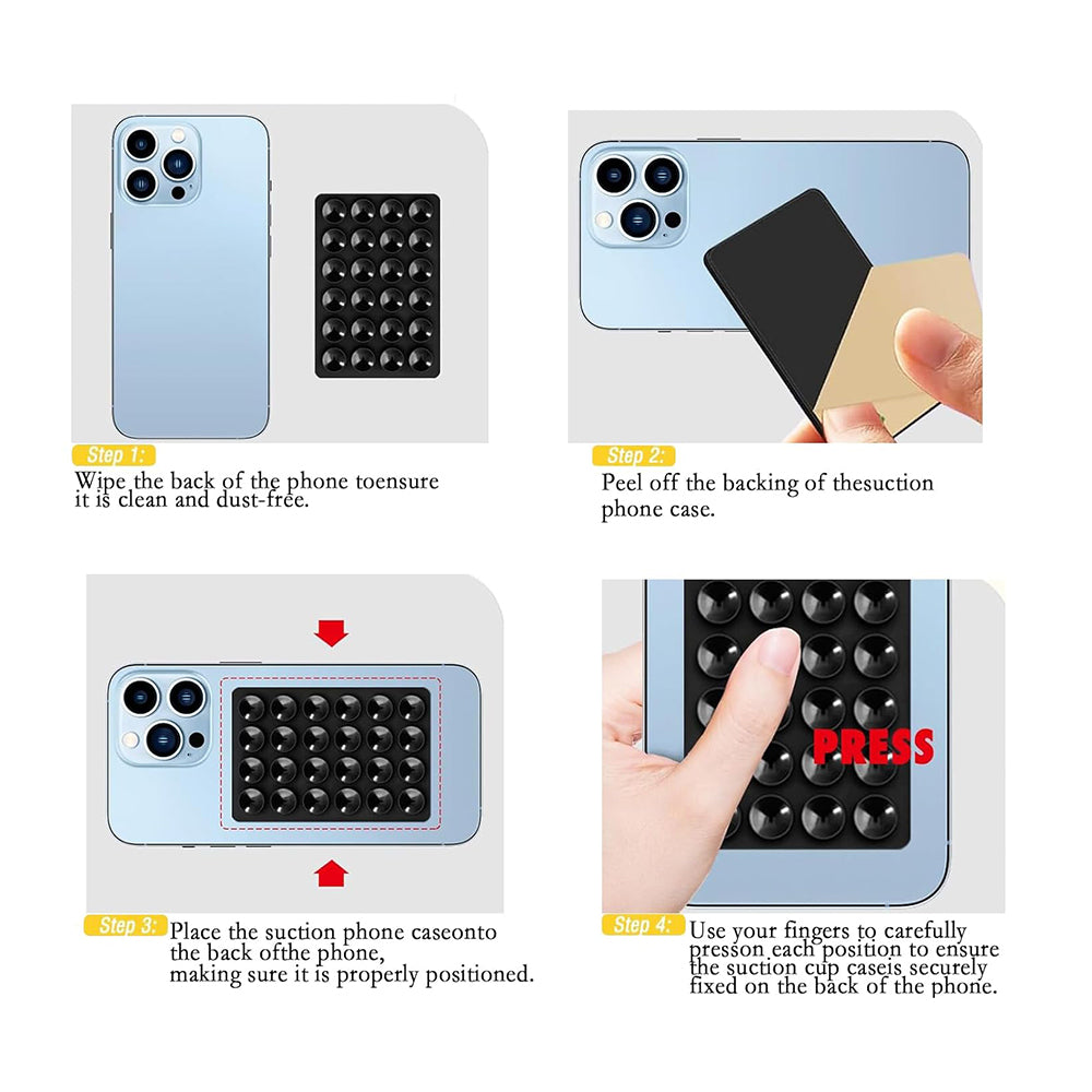 Podpora s prísavkami Techsuit SB-PAD, Čierna