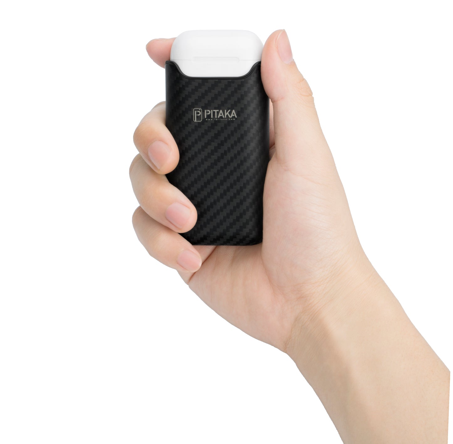 Pitaka Air Pal Premium Bezdrôtová externá batéria pre Apple Airpods Gen 1 / Gen 2, 1200 mAh, 5 W, čierna AP1001 AP1001