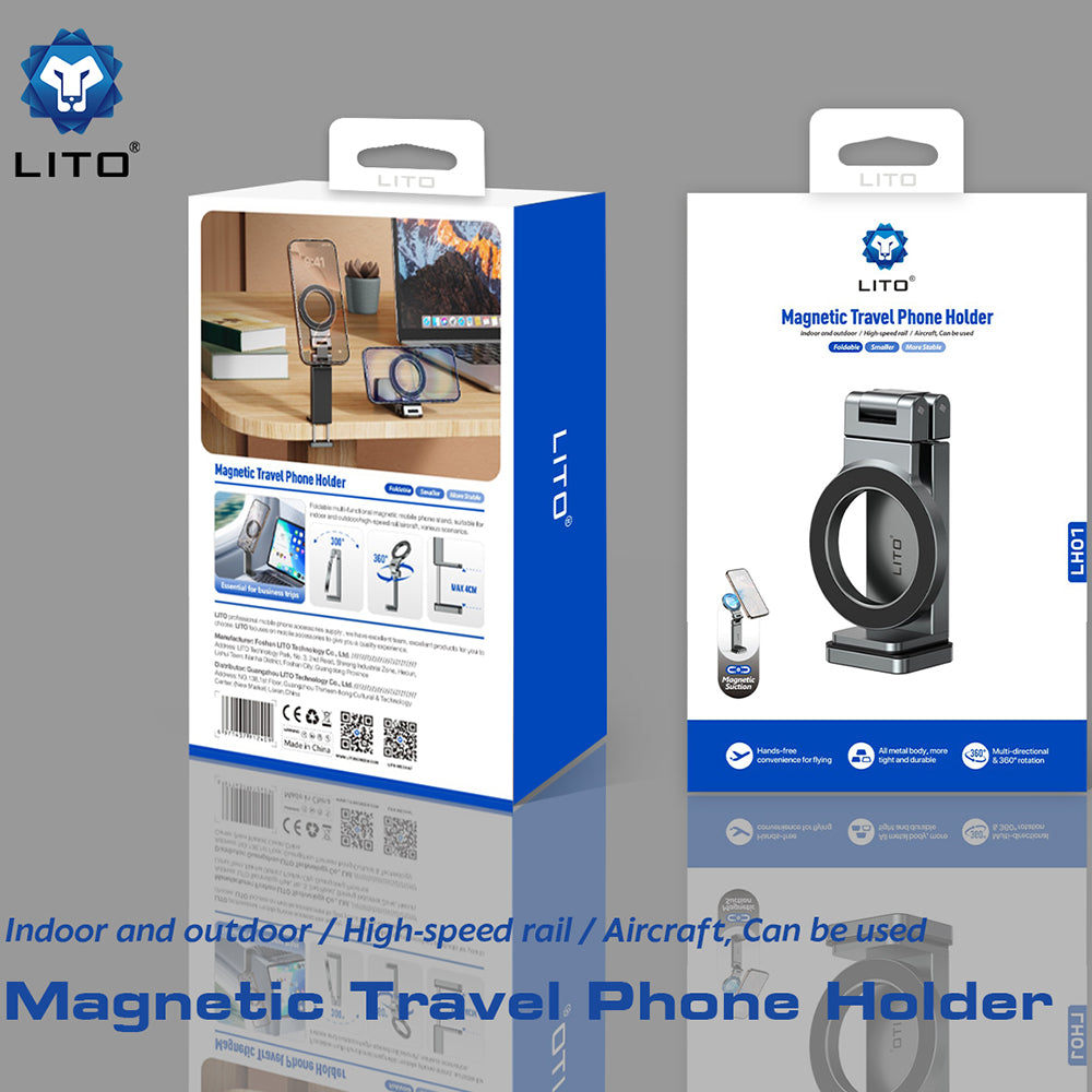Magnetický držiak Lito LH01, Univerzálny, Sivý