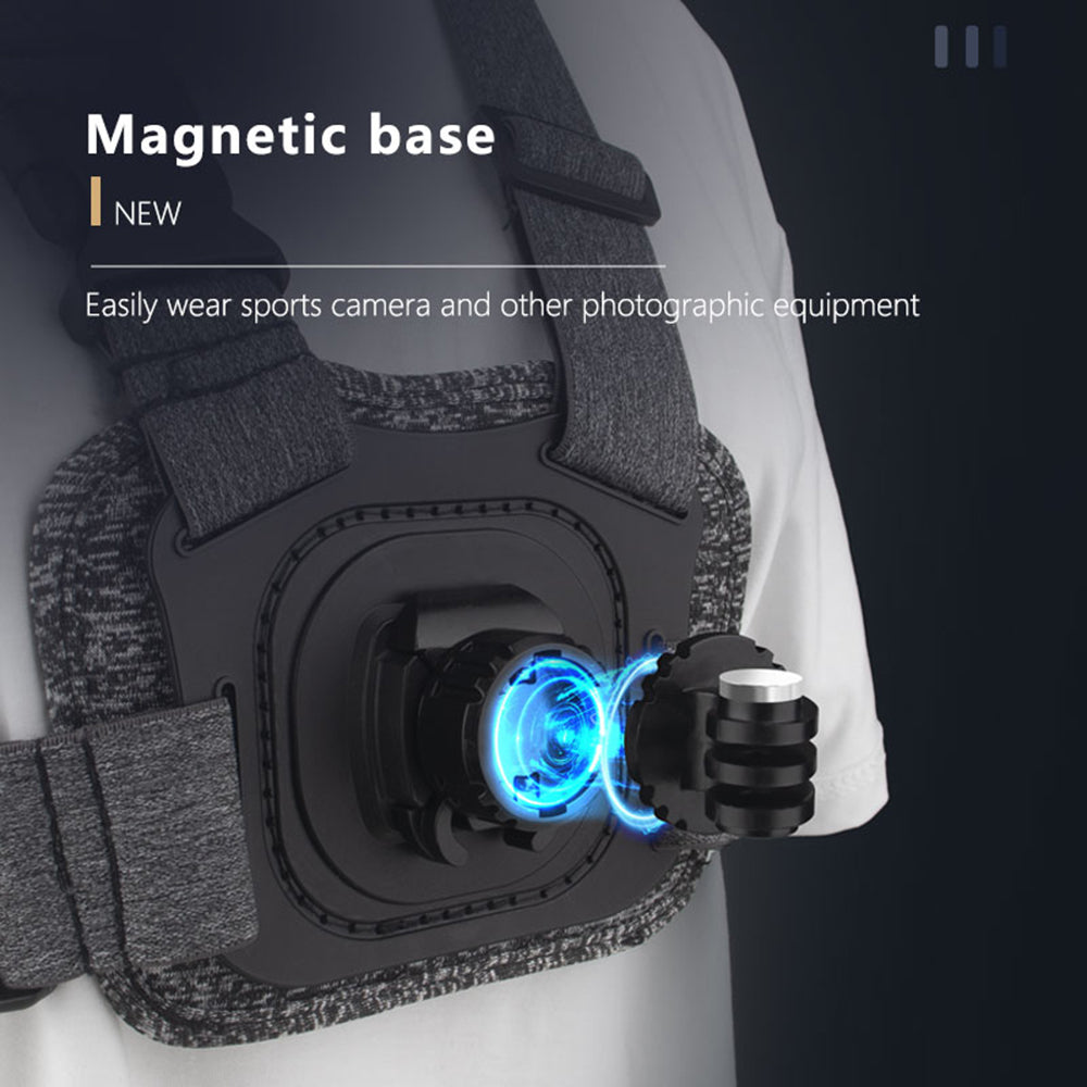 Športový hrudný držiak Techsuit JX-002 pre GoPro Series, Sivý