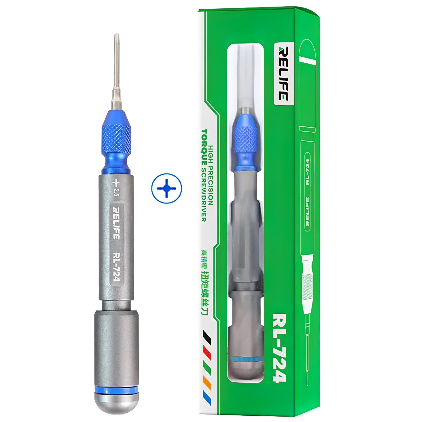 Šroubovák Relife RL-724, Plochý kríž 2.5mm