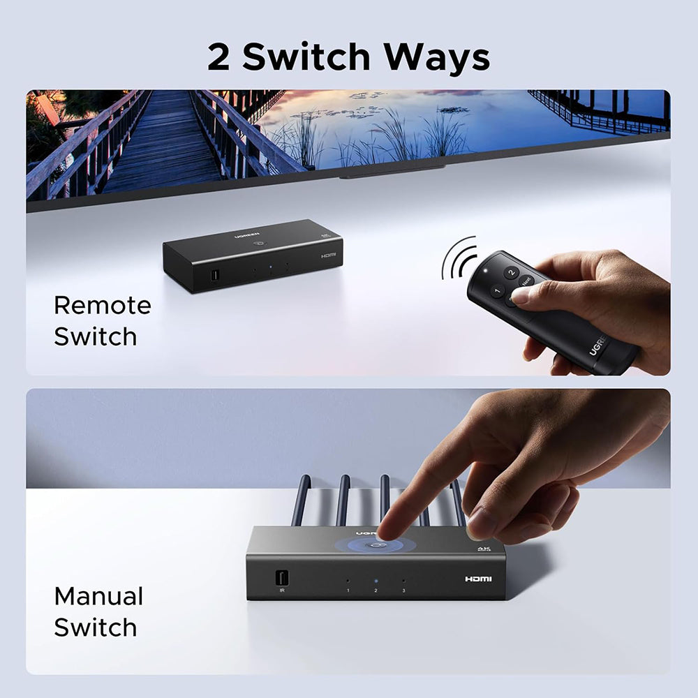 Switch Video HDMI UGREEN AW504 (55857), Čierny