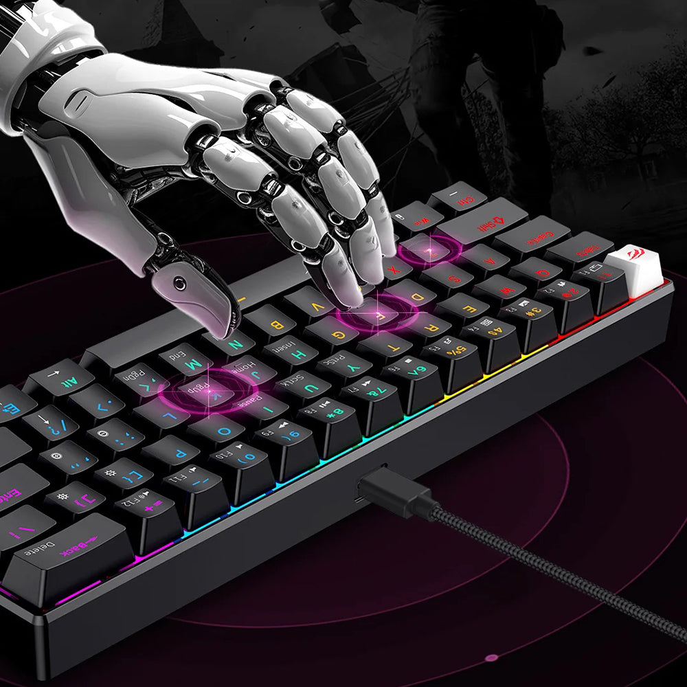 Herná klávesnica s káblom USB HAVIT KB903L, RGB, 1,8 m, modro-biela
