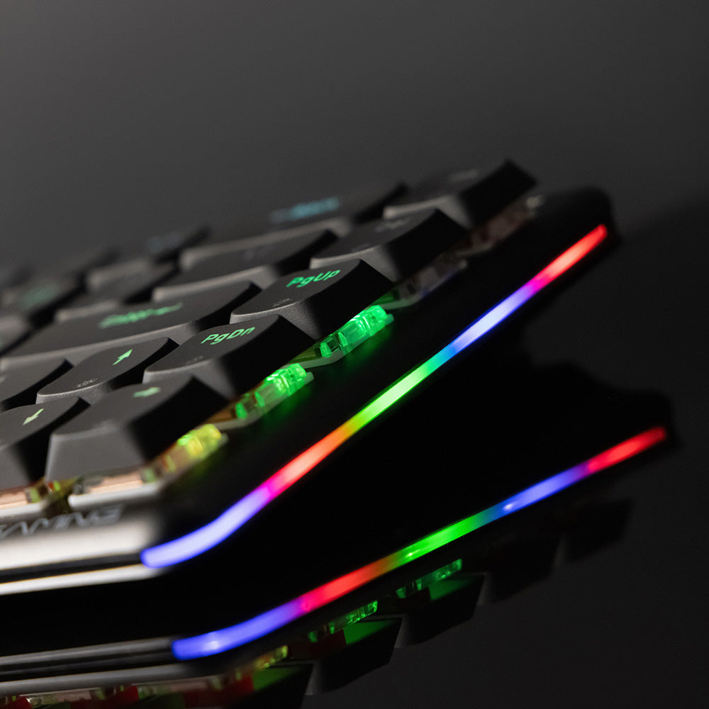 Bezdrôtová herná klávesnica Proove AFK, RGB, BT / Wi-Fi / káblové pripojenie, 1.5m, Biela WKAFKEN22002