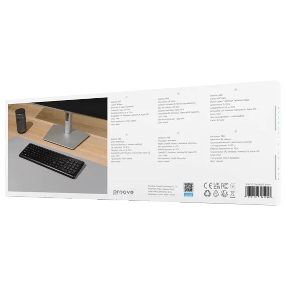 Klávesnica Wireless Proove Classic Code, Čierna KBCDEN00003001