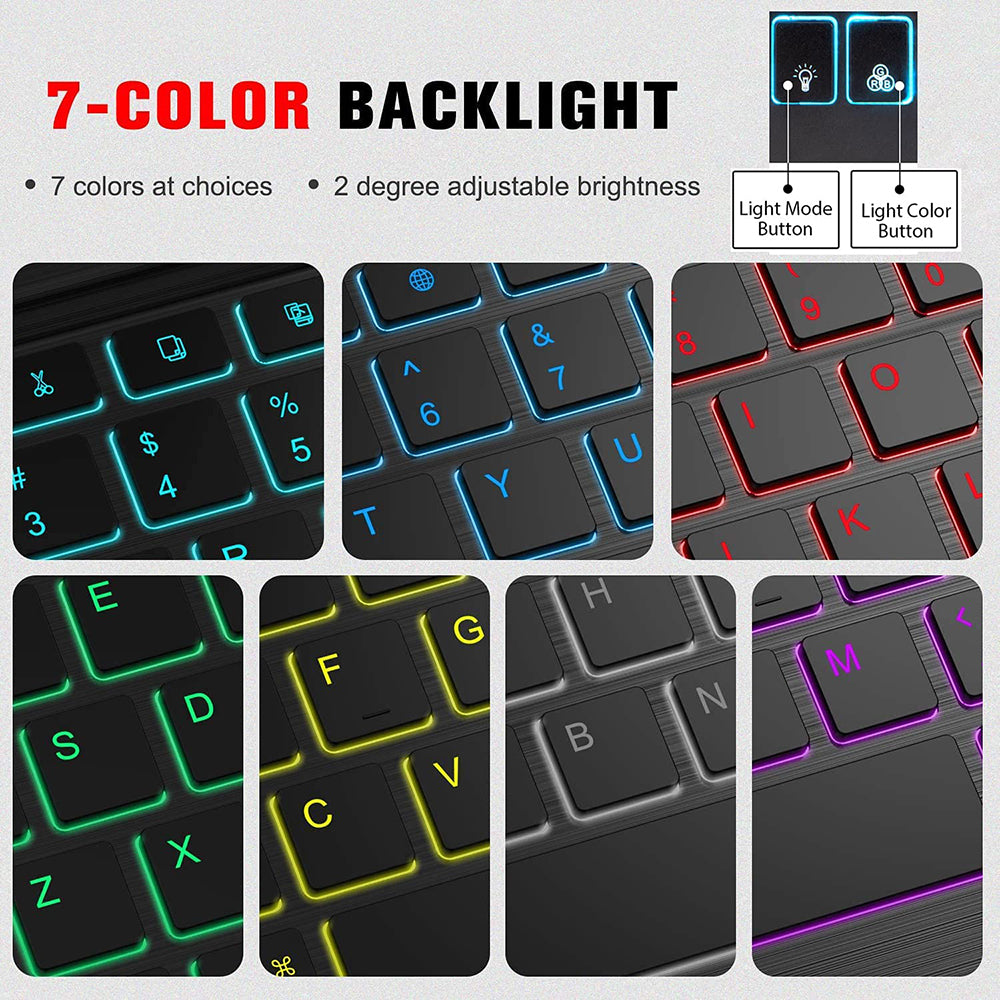 Bezdrôtová klávesnica Techsuit WK1, RGB, Čierna