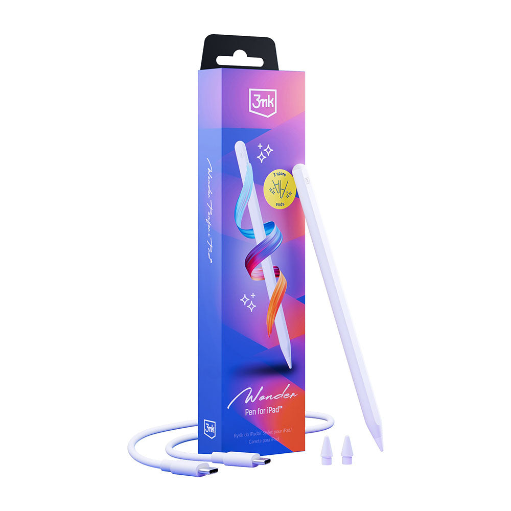 Touch Pen 3MK Wonder pre Apple iPad, Aktívna Verzia, Biela
