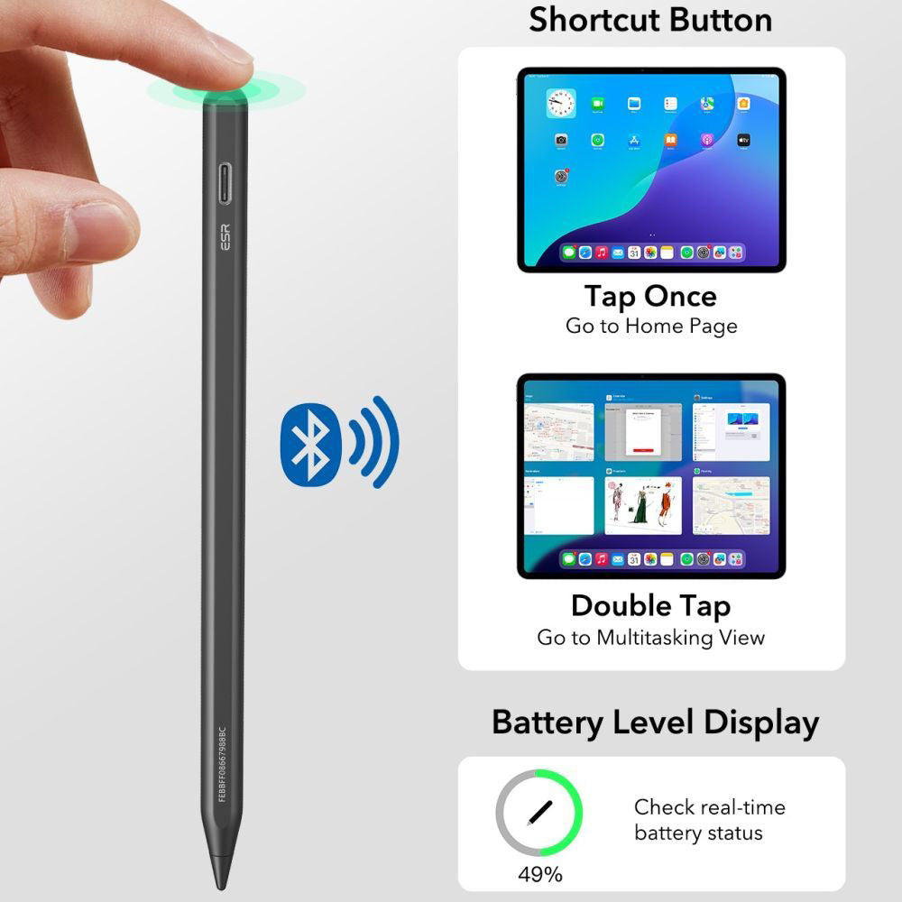 Touch Pen ESR Geo pre Apple iPad, Aktívna verzia, Čierna