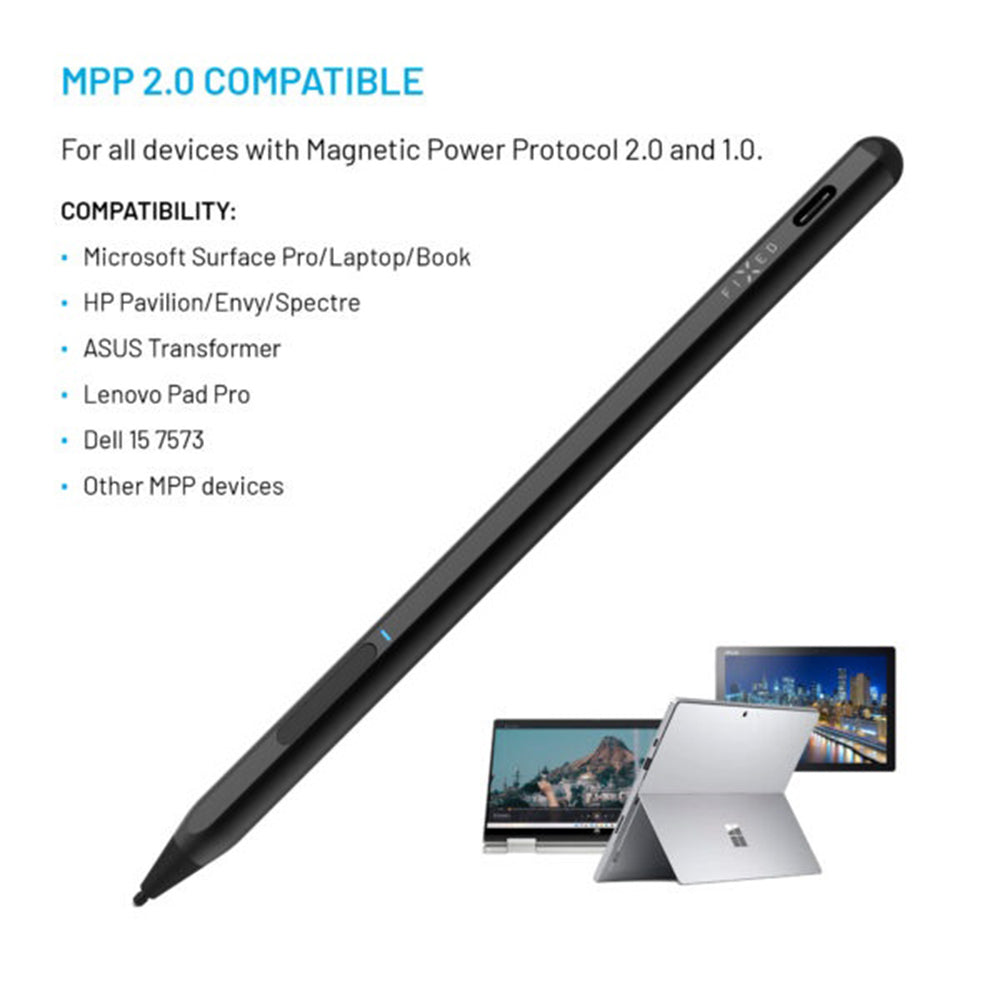 Touch Pen Fixed Graphite Active pre zariadenia s podporou MPP, Čierny