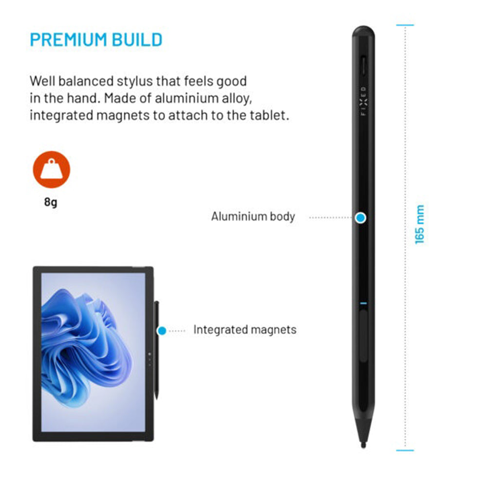 Touch Pen Fixed Graphite Active pre zariadenia s podporou MPP, Čierny