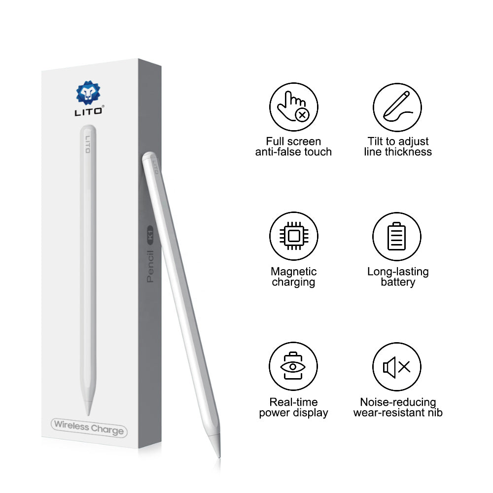 Touch Pen Lito K1 pre Apple iPad, Aktívna verzia, Biela