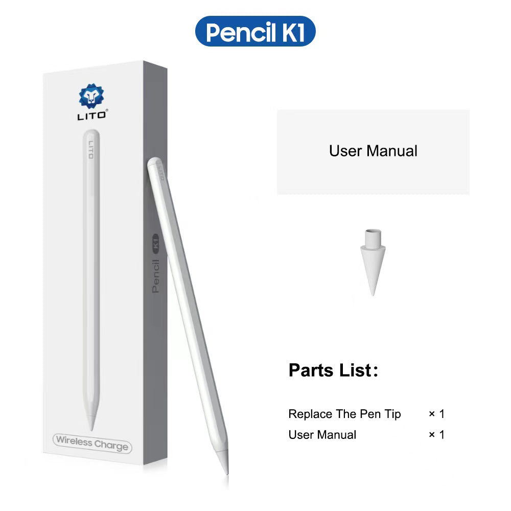 Touch Pen Lito K1 pre Apple iPad, Aktívna verzia, Biela