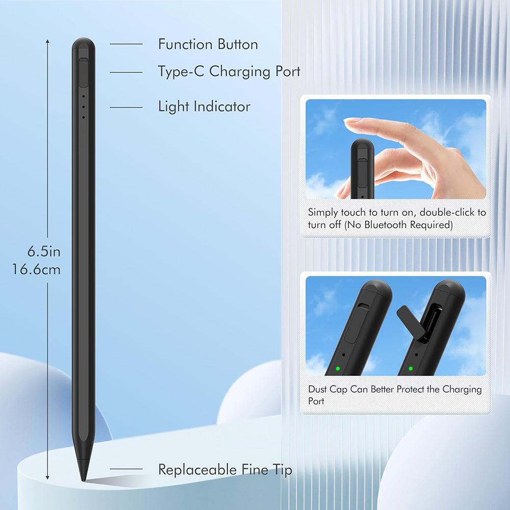 Touch Pen Techsuit AX10-T pre Apple iPad, Aktívna verzia, Biela