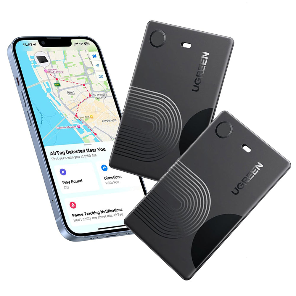 UGREEN SmartTag Smart Finder Slim 2 CM920 (75120A) pre iOS Series, Sada 2 kusy, Čierna