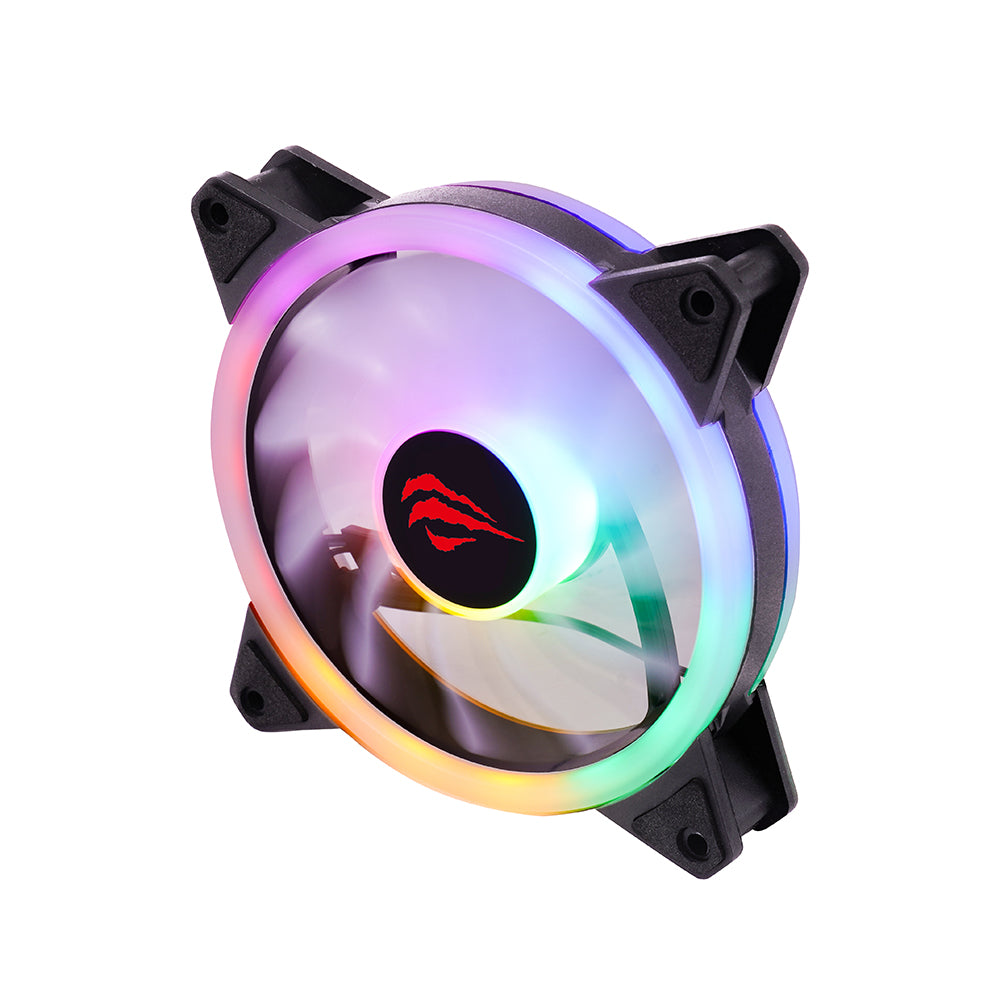 Ventilátor HAVIT F2089, RGB, 1200RPM, 35dB, 1,32W, Čierny
