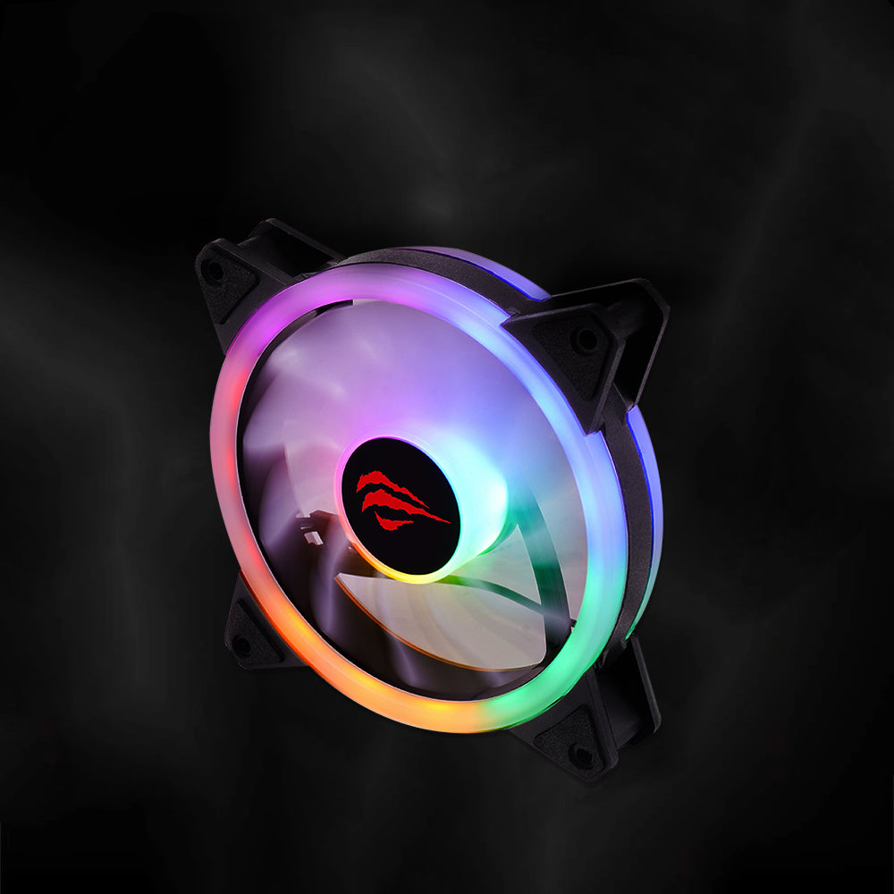 Ventilátor HAVIT F2089, RGB, 1200RPM, 35dB, 1,32W, Čierny
