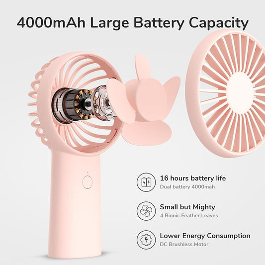 Prenosný ventilátor JisuLife FA20X, ružový