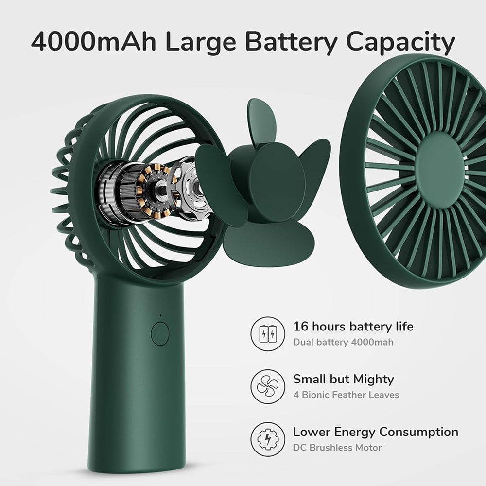 Prenosný ventilátor JisuLife FA20X, zelený