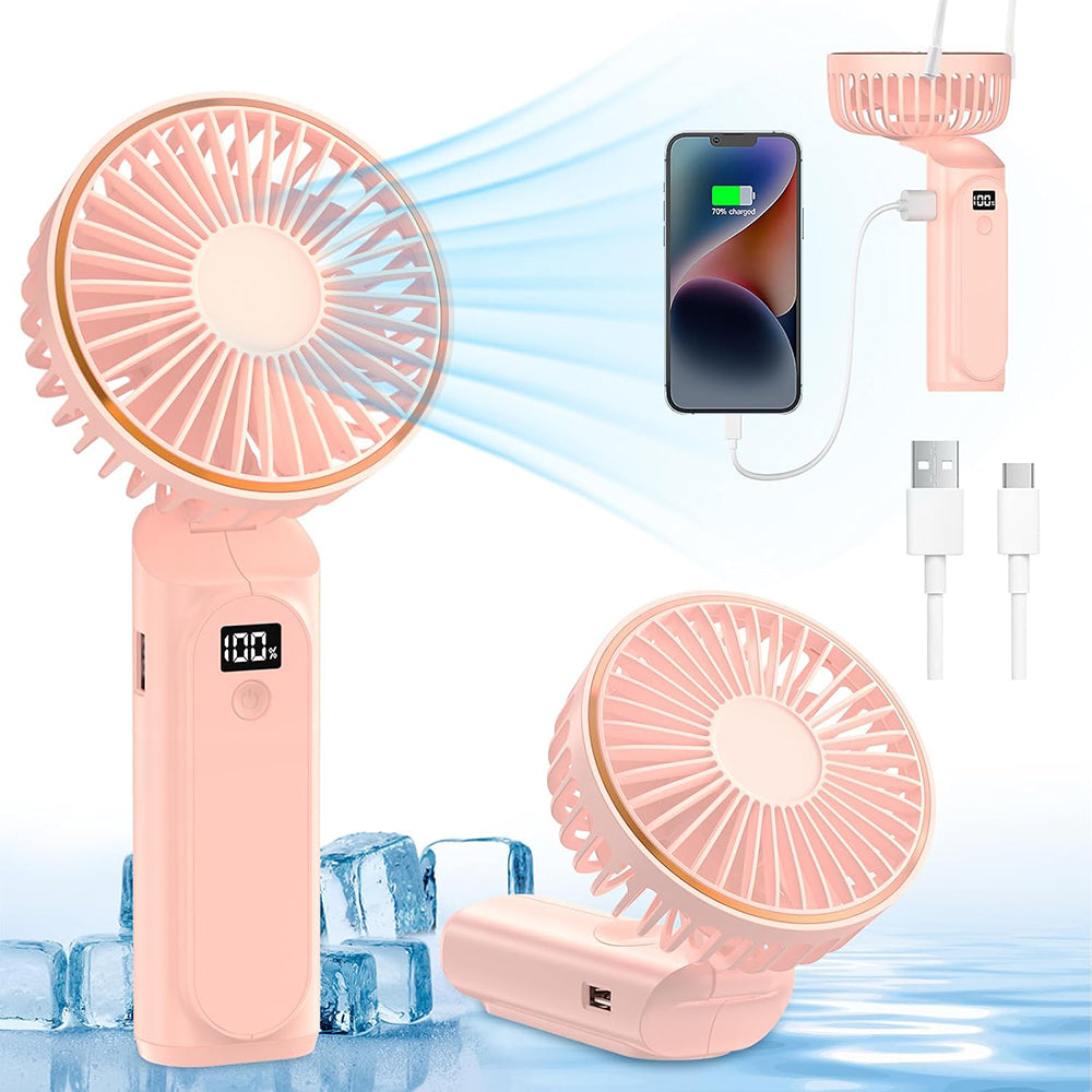 Prenosný ventilátor Techsuit M12, ružový