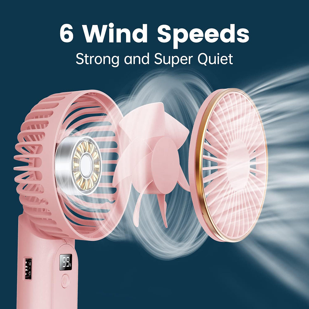 Prenosný ventilátor Techsuit M12, ružový