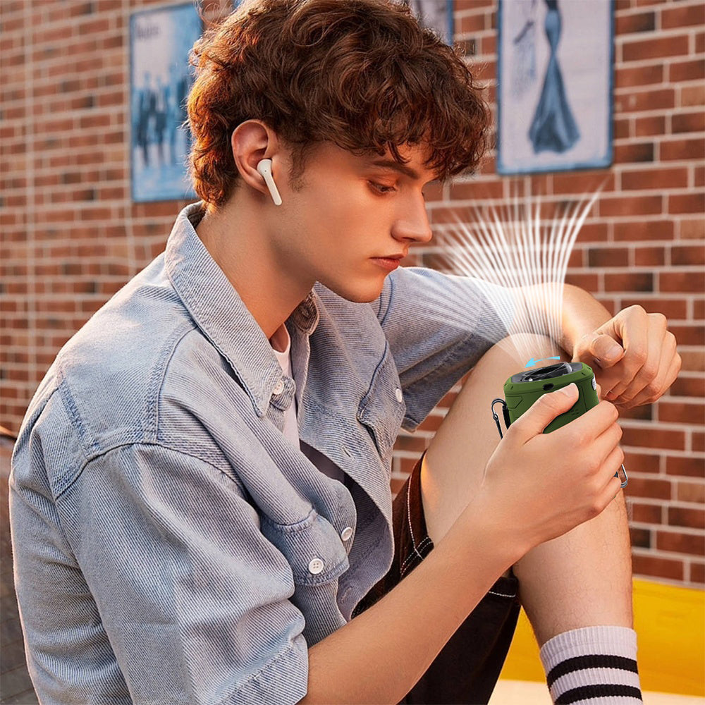 Prenosný ventilátor Techsuit Z14 s externou batériou 5000mAh, Sivý